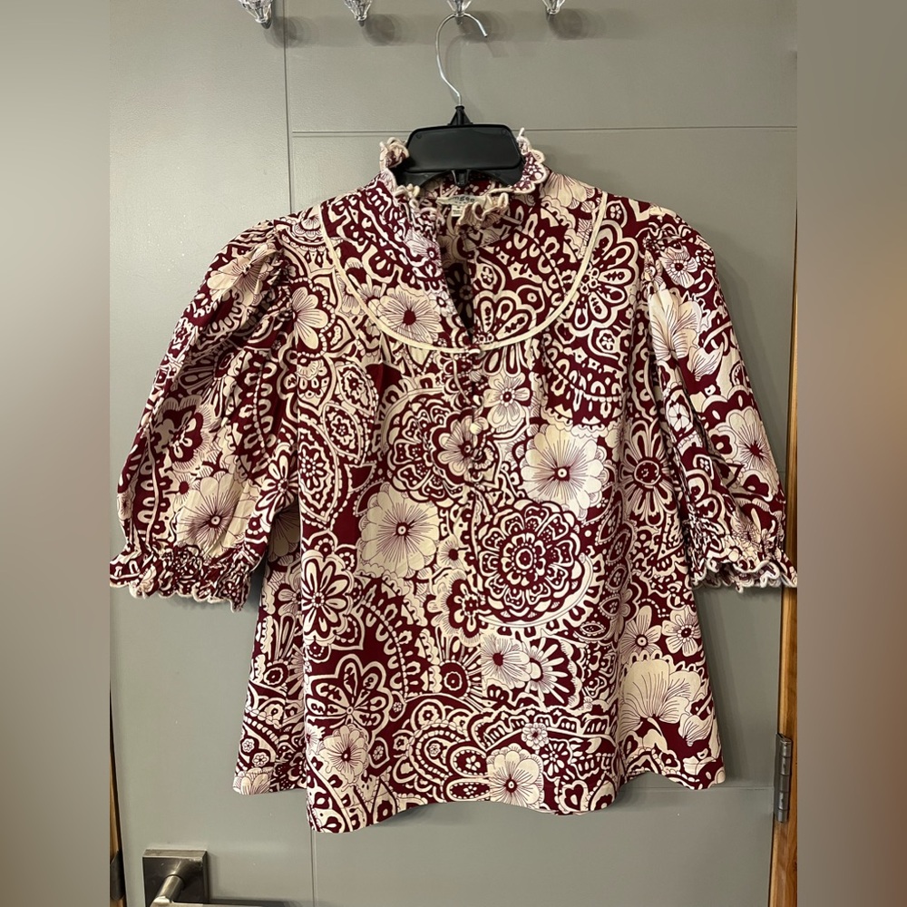 Umgee Puff Sleeve Blouse med